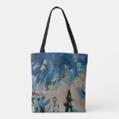 Tote Bag Mur abstrait multicolore (Dos)