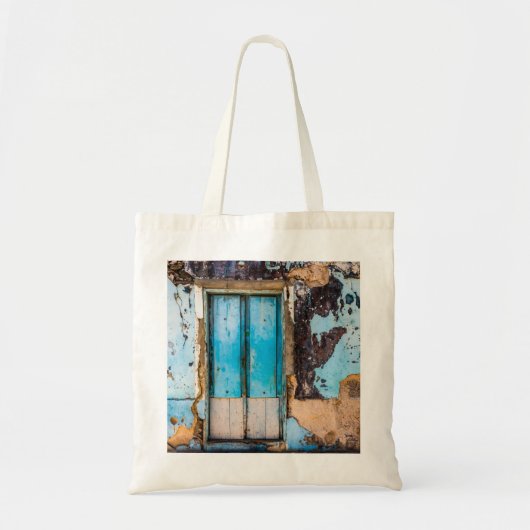 Tote Bag Mur bleu et porte (Devant)