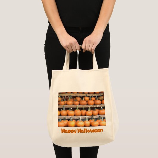Tote Bag Mur Citrouille d'Halloween (Devant (produit))
