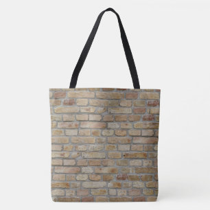Tote Bag Mur de briques brunes Un design original