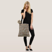 Tote Bag Mur de briques brunes Un design original (Sur le modèle)