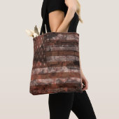 Tote Bag Mur de briques du drapeau américain (De près)