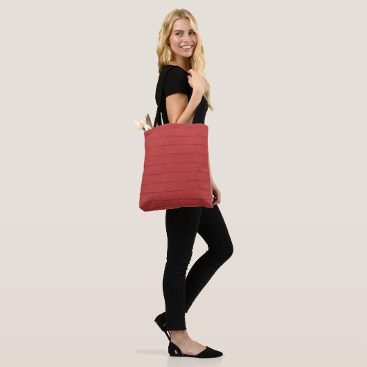 Tote Bag mur de briques rouges (Sur le modèle)