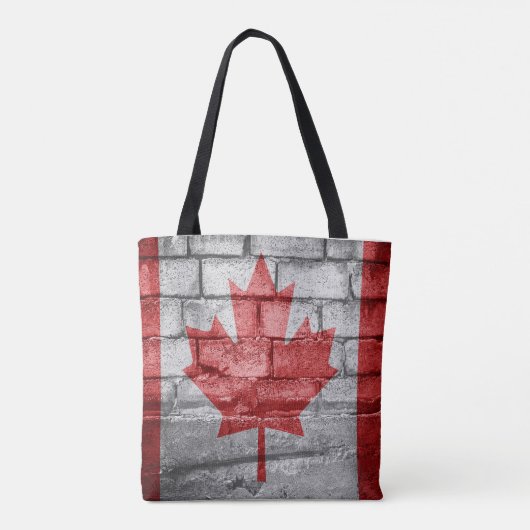Tote Bag Mur du drapeau du Canada (Dos)