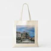 Tote Bag Murs de forteresse, côte rocheuse et mer en Croati (Dos)