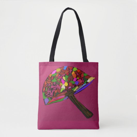 Tote Bag Mushroom Face Character Art (Devant)