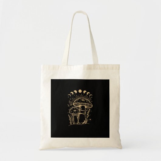 Tote Bag Mushrooms & Minimalism Cottage Aesthetic Goblinco (Devant)