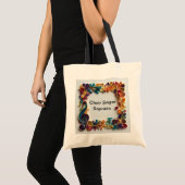 Tote Bag Music based Tote Bag. Colorful quilling pattern. (Devant (produit))