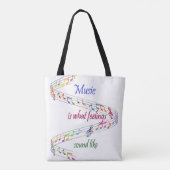 Tote Bag Music is what Feelings Sound Like Inspirational (Dos)