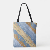 Tote Bag Music Note Stripes Brown And Blue (Dos)