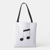 Tote Bag Music One Black Beam Note, (Dos)