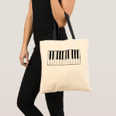 Tote Bag music-themed piano keys (Devant (produit))