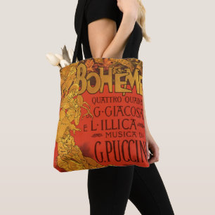 Tote Bag Musique Art Nouveau vintage, Opéra de La Bohême, 1