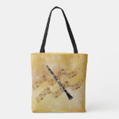 Tote Bag musique Clarinet, design populaire, (Dos)