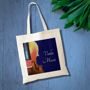 Tote Bag Musique classique violon bleu
