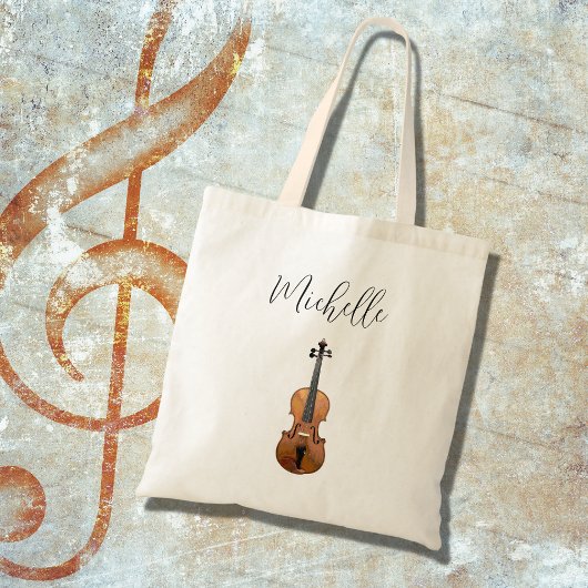 Tote Bag Musique classique violon de musique personnalisée