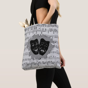 Tote Bag Musique d'argent et masques de théâtre
