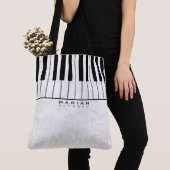 Tote Bag Musique de piano personnalisée (De près)