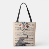 Tote Bag Musique d'éléphant (Dos)