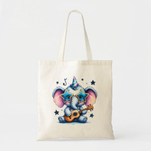 Tote Bag Musique d'éléphant cool amateur d'art