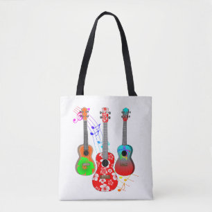 Tote Bag Musique du Tropical Island Ukulele Player