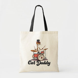 Tote Bag Musique Jazz Cat Daddy Batteur Musicien   Chats ta