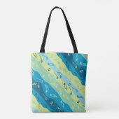 Tote Bag Musique Note Bleu et vert (Dos)
