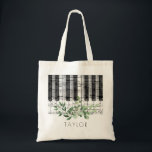 Tote Bag musique piano aquarelle feuillage<br><div class="desc">piano de musique sac de nom personnalisé</div>