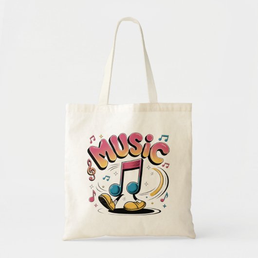 Tote Bag Musique Rétro (Devant)