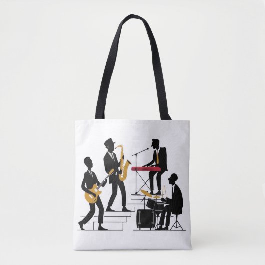 Tote Bag Musique Silhouette (Devant)