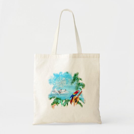 Tote Bag Musique tropicale de plage (Devant)