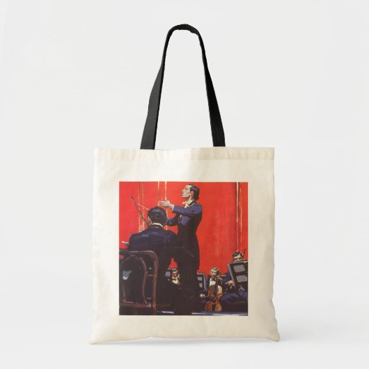Tote Bag Musique vintage, Conduite d'un orchestre (Devant)