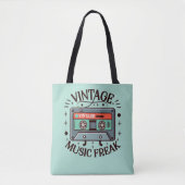Tote Bag Musique vintage Freak (Devant)
