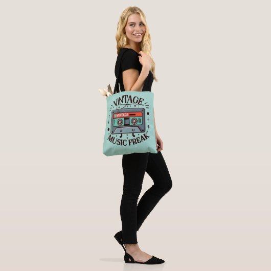 Tote Bag Musique vintage Freak (Sur le modèle)