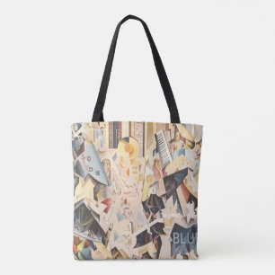 Tote Bag Musique vintage, Jazz Art Déco, Rhapsody en Bleu