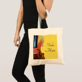 Tote Bag Musique violon Jaune (Devant (produit))