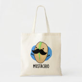 Tote Bag Mustachio Funny Pistachio Mustache Pun (Devant)
