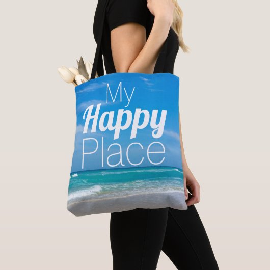 Tote Bag My Happy Place Belle Plage (De près)