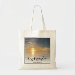 Tote Bag My Happy Place Custom Full Photo Cadre