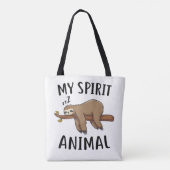 Tote Bag My Spirit Animal Funny Sloth Cadeau (Dos)