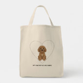 Tote Bag My Valentine Has Paws Cockapoo Dog Lover (Dos)
