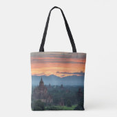 Tote Bag Myanmar, lever de soleil à Bagan (Dos)