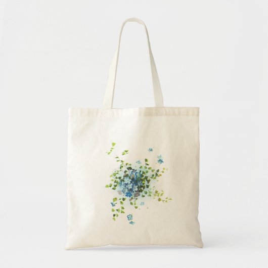 Tote Bag Myosotis des marais vintages bleus (Devant)