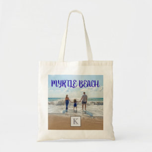 Tote Bag Myrtle Beach Souvenir Sable Surf Famille Monogramm