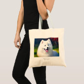 Tote Bag MySamoyed Idea Cadeau Personnalisé Cute Samoyed (Devant (produit))