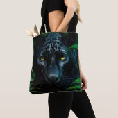 Tote Bag Mystérieux Black Panther Jungle Faune Design (De près)