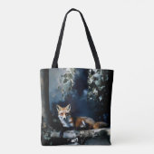 Tote Bag Mysterious Fox dans le Portrait de Woods (Dos)