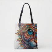 Tote Bag Mystic Boho Feline Mandala (Devant)