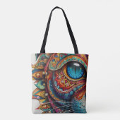 Tote Bag Mystic Boho Feline Mandala (Dos)