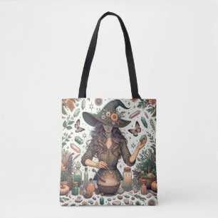 Tote Bag Mystic Herbalist : L'Art de la Sorcellerie et de l